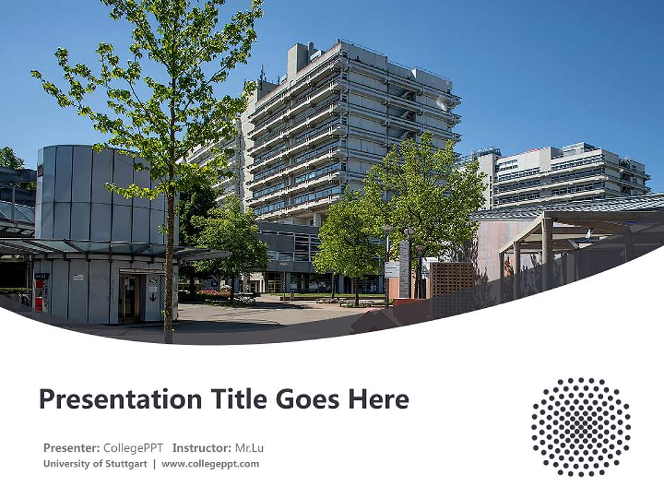 University of Stuttgart Course/Courseware Creation PPT Template4:3 ratio PPT effect preview image5