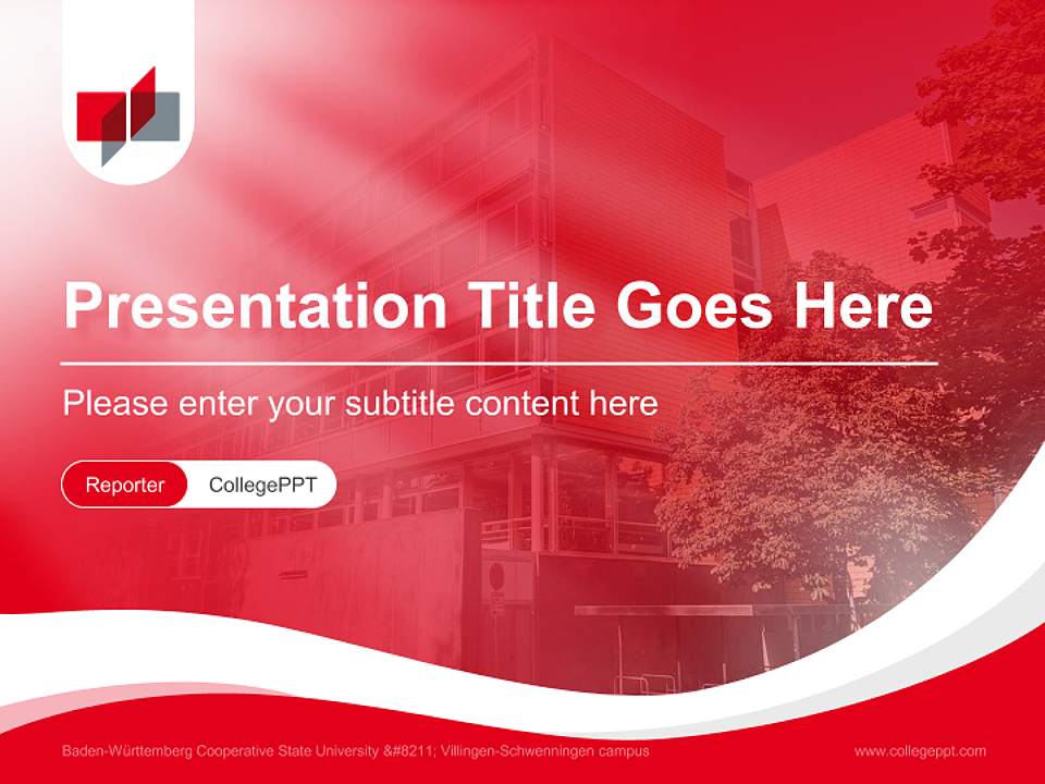 Baden-Württemberg Cooperative State University – Villingen-Schwenningen campus Lecture Sharing and Networking Event PPT Template4:3 ratio PPT effect preview image4