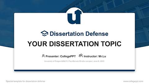 University of Siegen – Paul-Bonatz-Straße campus Graduation Thesis Defense PPT Template