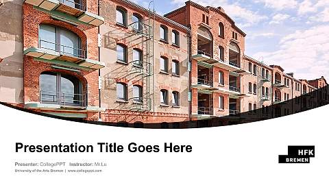 University of the Arts Bremen Course/Courseware Creation PPT Template