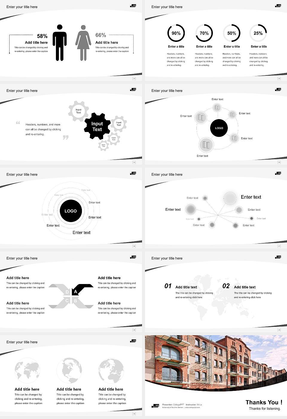 University of the Arts Bremen Course/Courseware Creation PPT Template16:9 ratio PPT effect preview image4