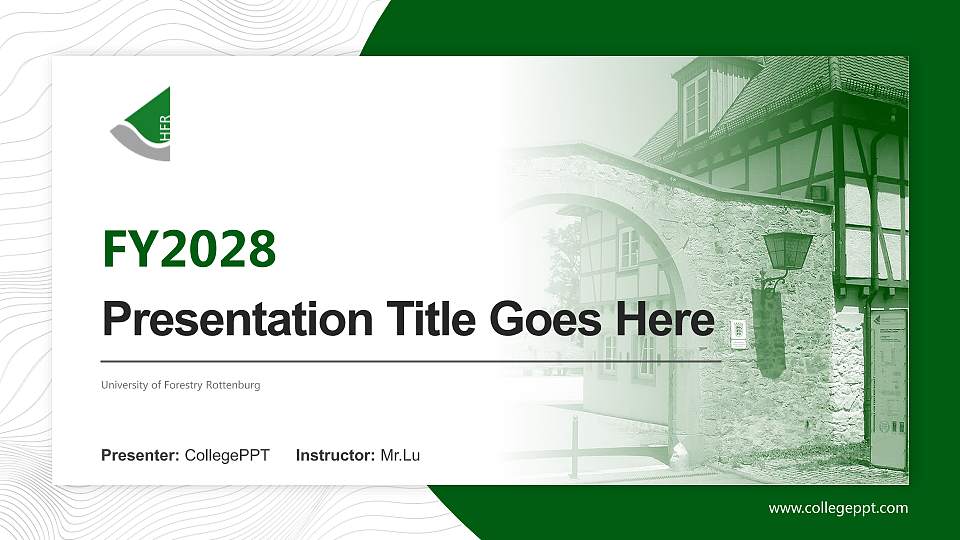 University of Forestry Rottenburg Academic Presentation/Research Findings Report PPT Template16:9 ratio PPT effect preview image