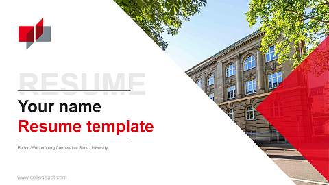 Baden-Württemberg Cooperative State University Resume PPT Template