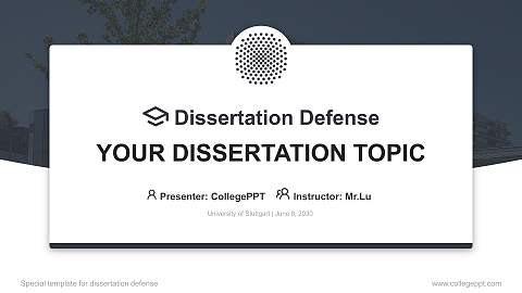 University of Stuttgart Graduation Thesis Defense PPT Template