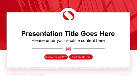 University of Public Administration and Finance Ludwigsburg National Scholarship Defense PPT Template
