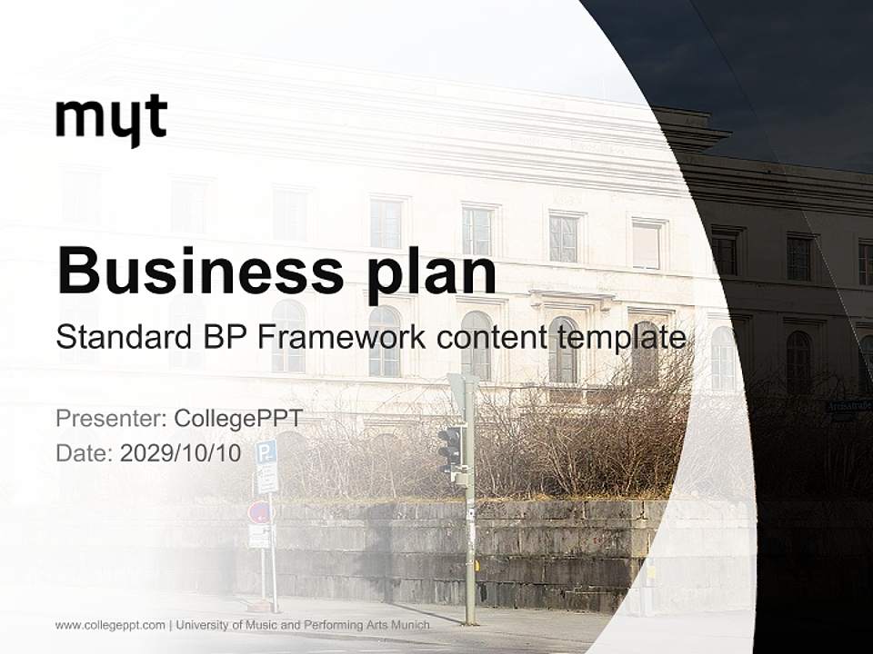 University of Music and Performing Arts Munich Competition/Entrepreneurship Contest PPT Template4:3 ratio PPT effect preview image9