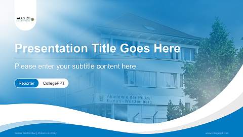Baden-Württemberg Police University Lecture Sharing and Networking Event PPT Template