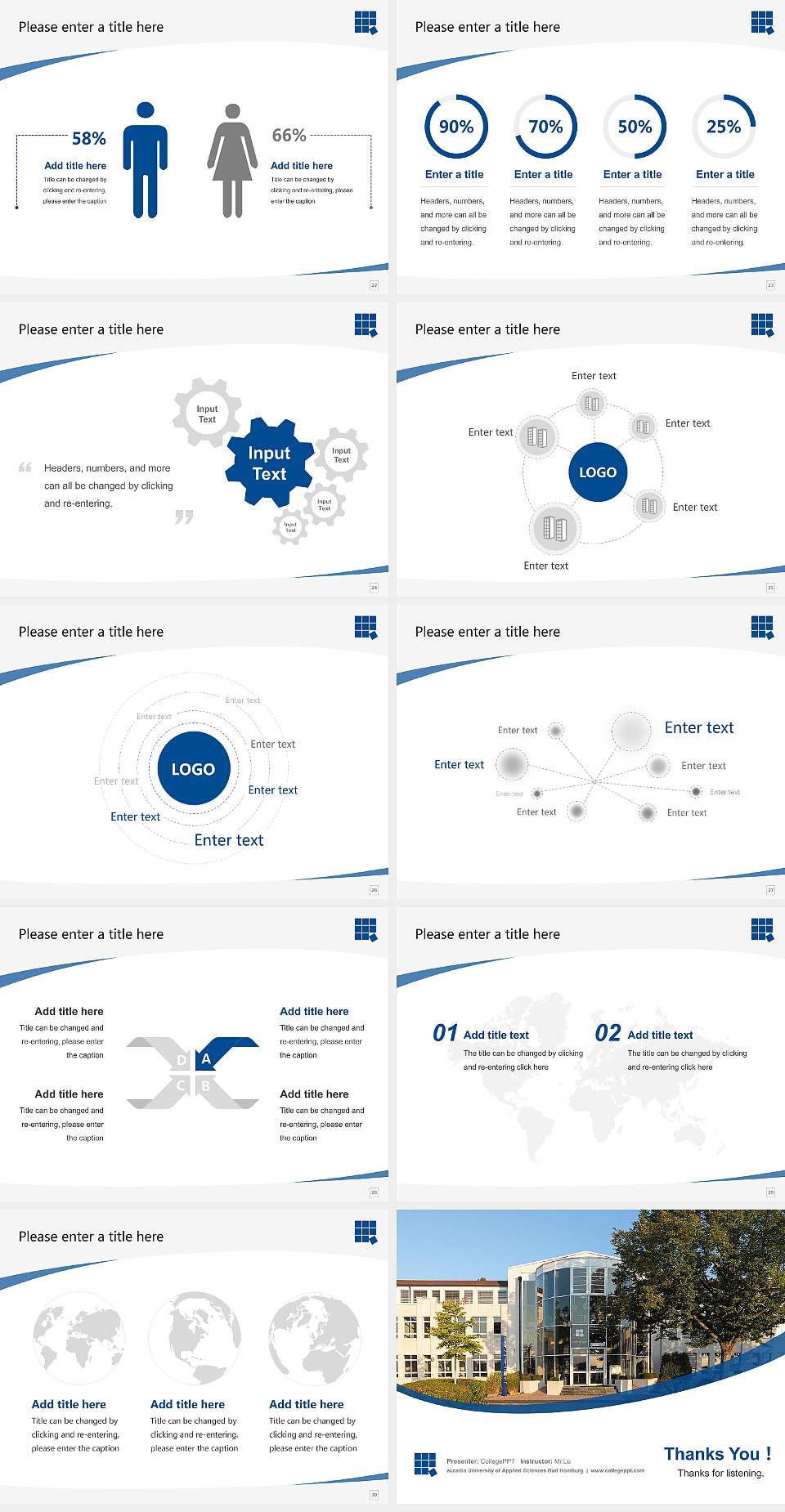 accadis University of Applied Sciences Bad Homburg Course/Courseware Creation PPT Template4:3 ratio PPT effect preview image4
