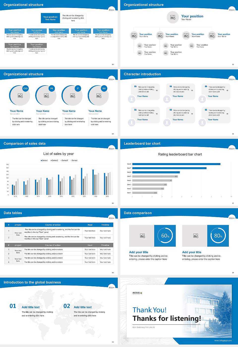 Baden-Württemberg Police University Academic Presentation/Research Findings Report PPT Template16:9 ratio PPT effect preview image4