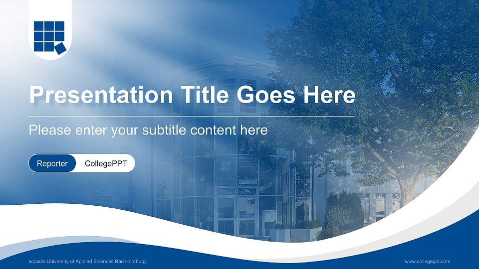 accadis University of Applied Sciences Bad Homburg Lecture Sharing and Networking Event PPT Template16:9 ratio PPT effect preview image