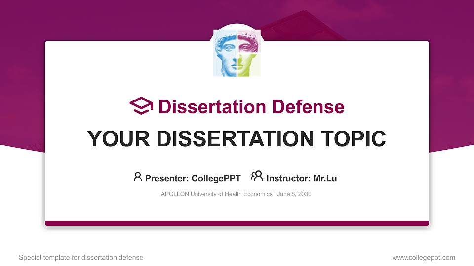 APOLLON University of Health Economics Graduation Thesis Defense PPT Template16:9 ratio PPT effect preview image