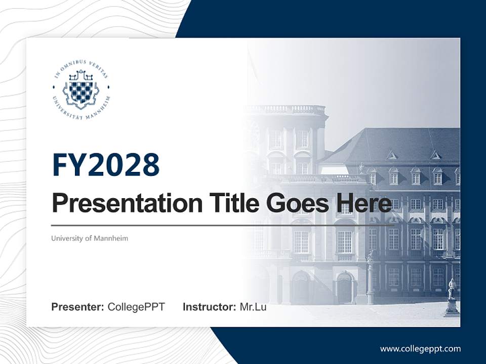 University of Mannheim Academic Presentation/Research Findings Report PPT Template4:3 ratio PPT effect preview image5