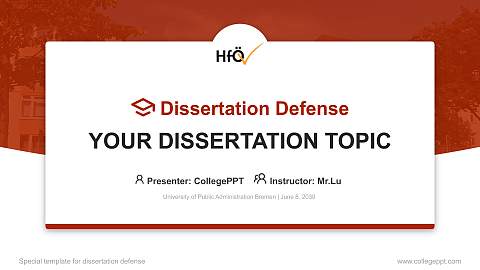 University of Public Administration Bremen Graduation Thesis Defense PPT Template