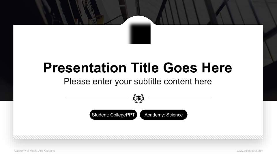 Academy of Media Arts Cologne National Scholarship Defense PPT Template16:9 ratio PPT effect preview image