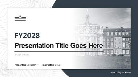 University of Münster Academic Presentation/Research Findings Report PPT Template