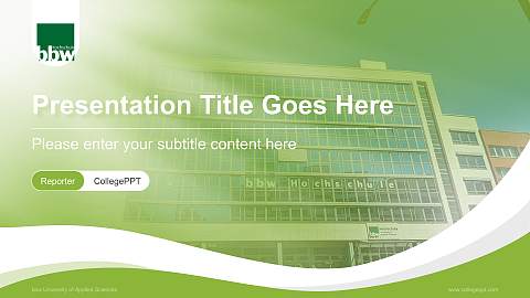 bbw University of Applied Sciences Lecture Sharing and Networking Event PPT Template