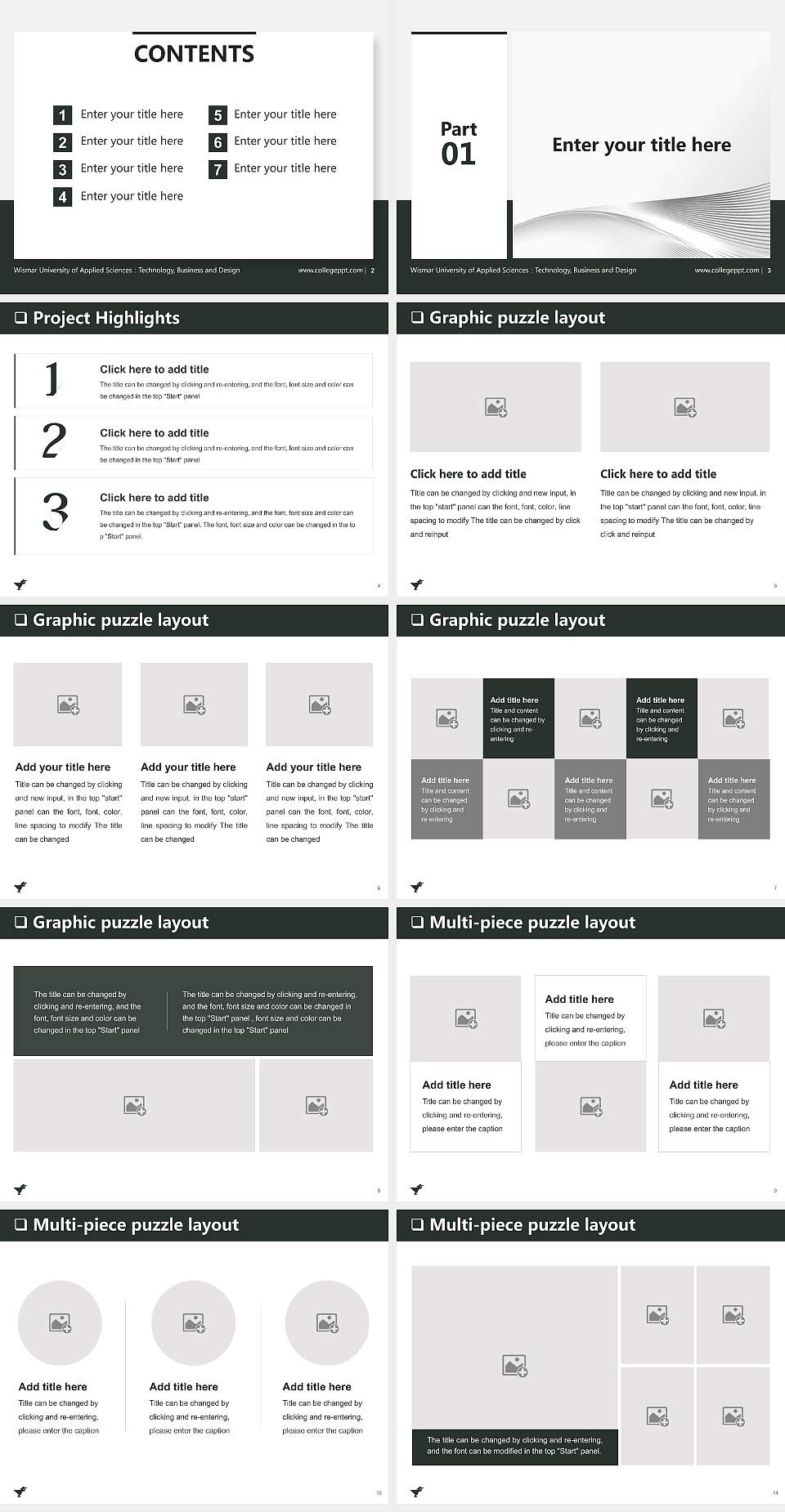 Wismar University of Applied Sciences：Technology, Business and Design General PPT Template4:3 ratio PPT effect preview image2