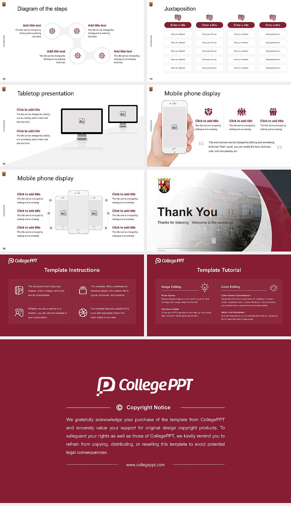 University of Public Administration Rhineland-Palatinate Competition/Entrepreneurship Contest PPT Template16:9 ratio PPT effect preview image9