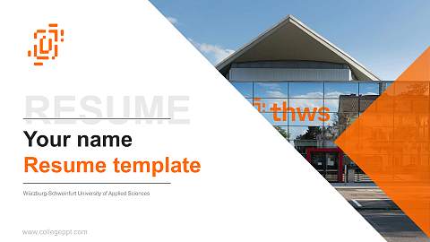 Würzburg-Schweinfurt University of Applied Sciences Resume PPT Template