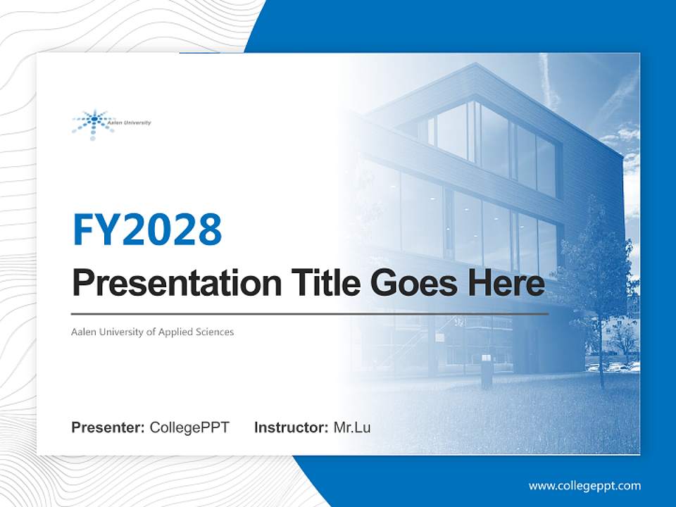 Aalen University of Applied Sciences Academic Presentation/Research Findings Report PPT Template4:3 ratio PPT effect preview image5