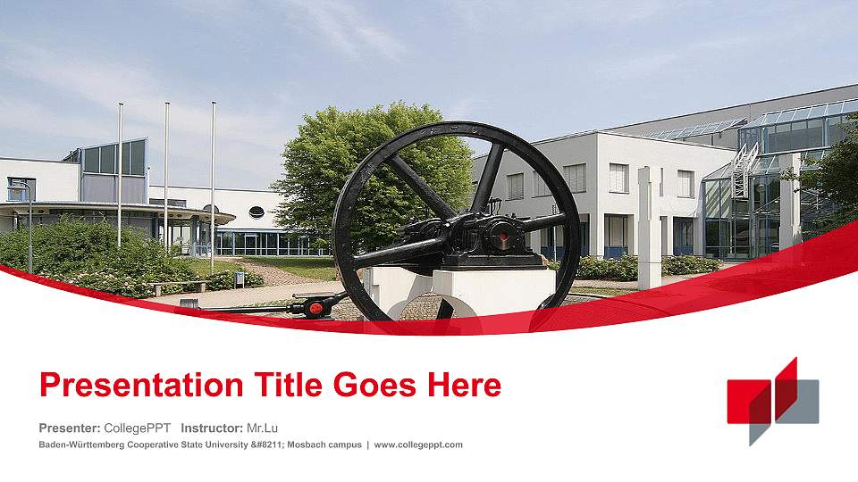 Baden-Württemberg Cooperative State University – Mosbach campus Course/Courseware Creation PPT Template16:9 ratio PPT effect preview image