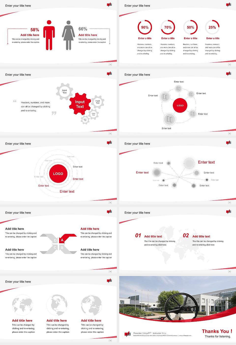 Baden-Württemberg Cooperative State University – Mosbach campus Course/Courseware Creation PPT Template16:9 ratio PPT effect preview image4