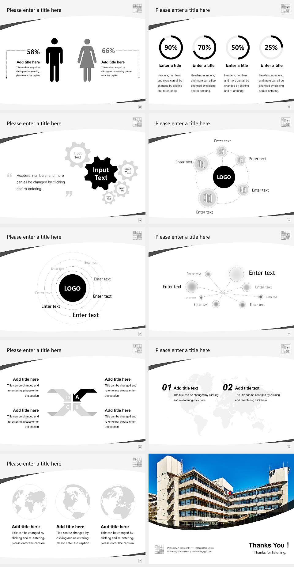 University of Konstanz Course/Courseware Creation PPT Template4:3 ratio PPT effect preview image4