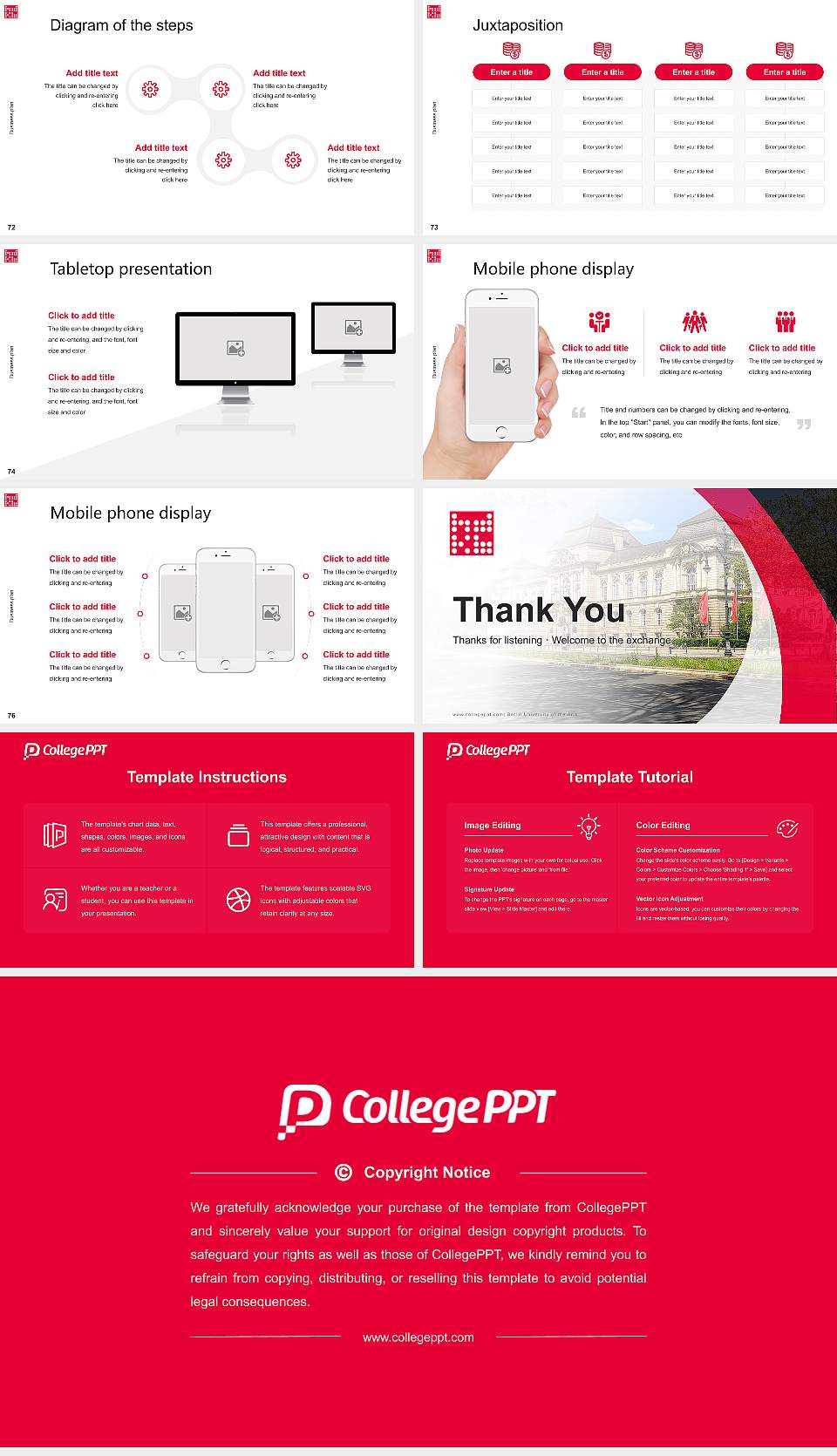 Berlin University of the Arts Competition/Entrepreneurship Contest PPT Template16:9 ratio PPT effect preview image9