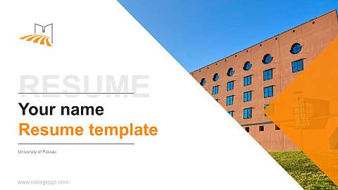 University of Passau Resume PPT Template