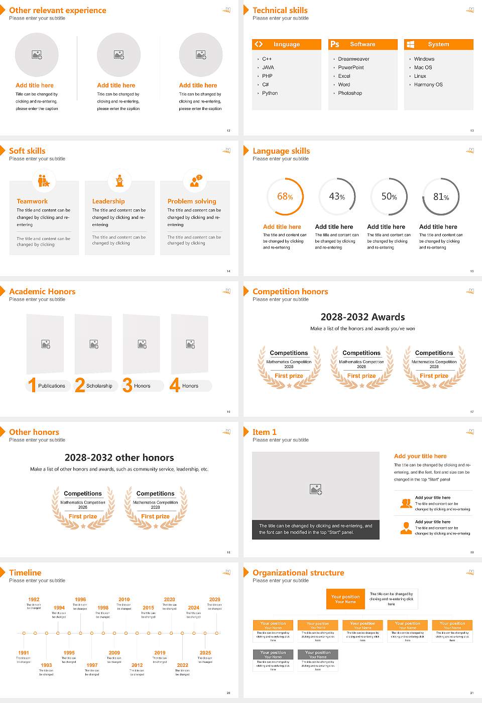 University of Passau Resume PPT Template16:9 ratio PPT effect preview image3