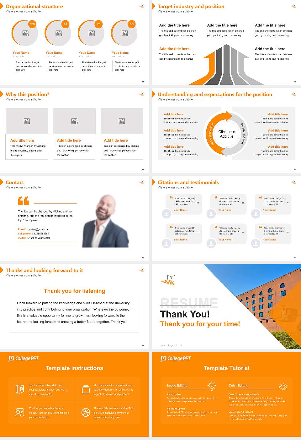 University of Passau Resume PPT Template16:9 ratio PPT effect preview image4
