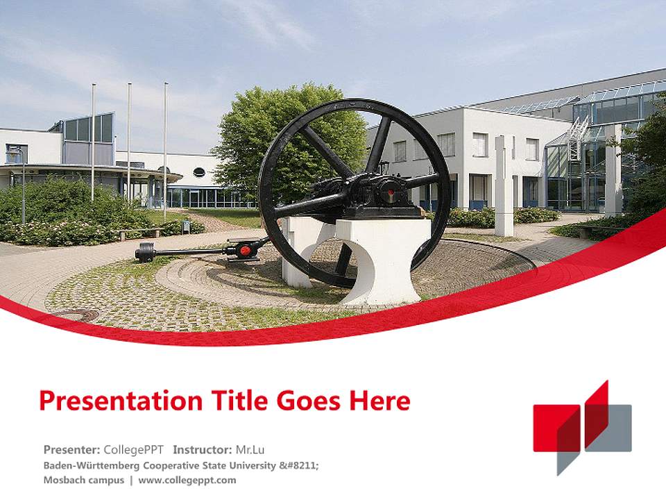 Baden-Württemberg Cooperative State University – Mosbach campus Course/Courseware Creation PPT Template4:3 ratio PPT effect preview image5