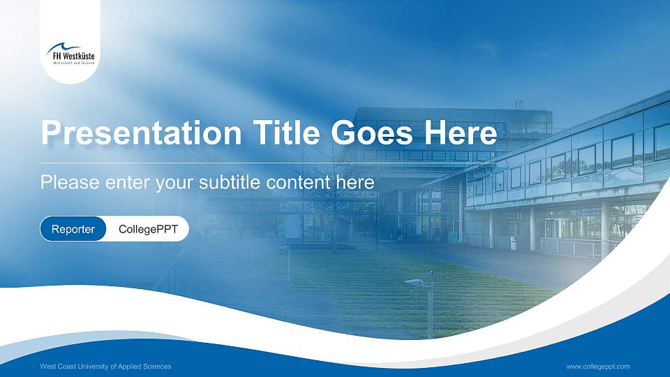 West Coast University of Applied Sciences Lecture Sharing and Networking Event PPT Template16:9 ratio PPT effect preview image