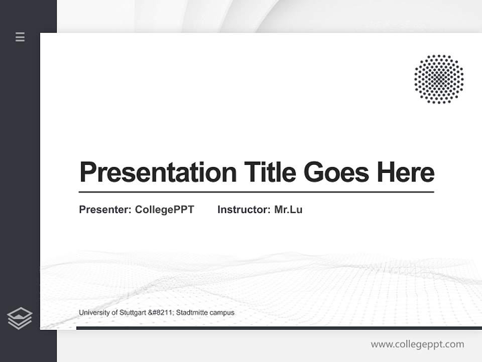 University of Stuttgart – Stadtmitte campus Thesis Proposal/Graduation Defense PPT Template4:3 ratio PPT effect preview image5