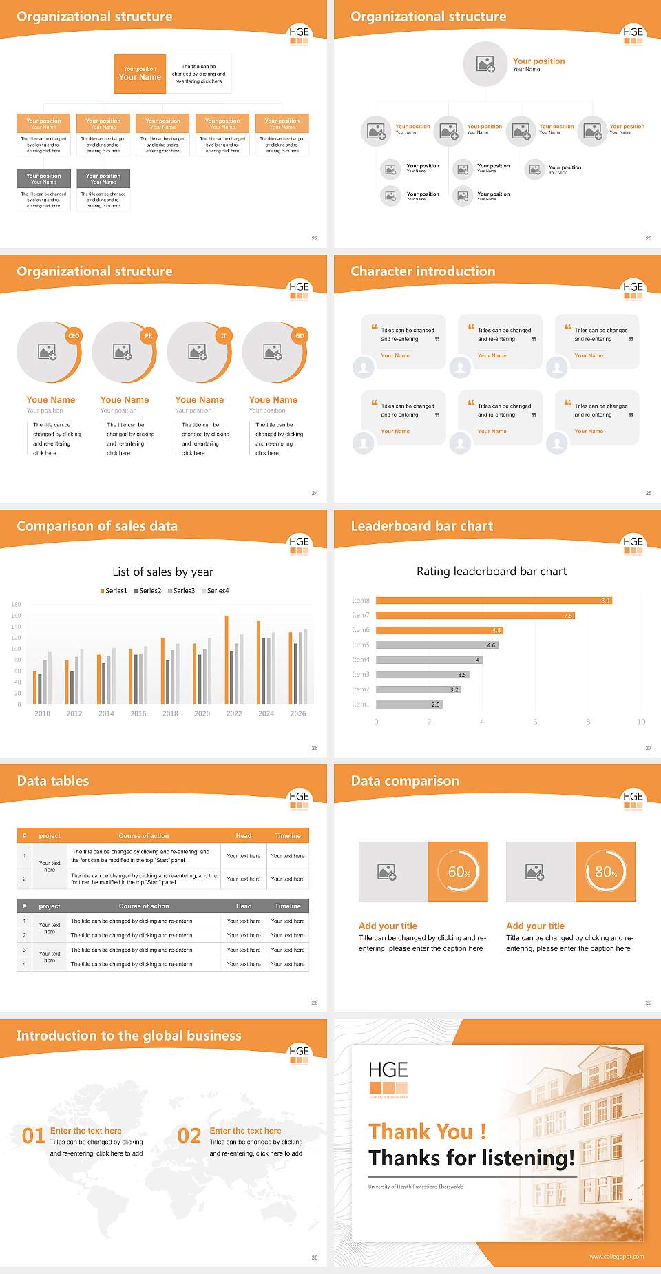 University of Health Professions Eberswalde Academic Presentation/Research Findings Report PPT Template4:3 ratio PPT effect preview image4