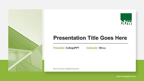 bbw University of Applied Sciences General PPT Template