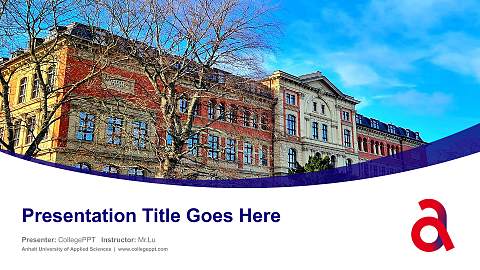 Anhalt University of Applied Sciences Course/Courseware Creation PPT Template