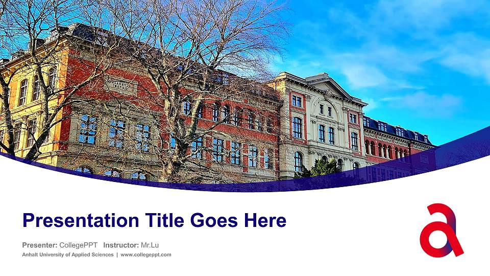 Anhalt University of Applied Sciences Course/Courseware Creation PPT Template16:9 ratio PPT effect preview image