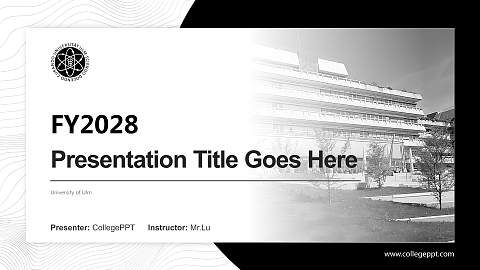 University of Ulm Academic Presentation/Research Findings Report PPT Template