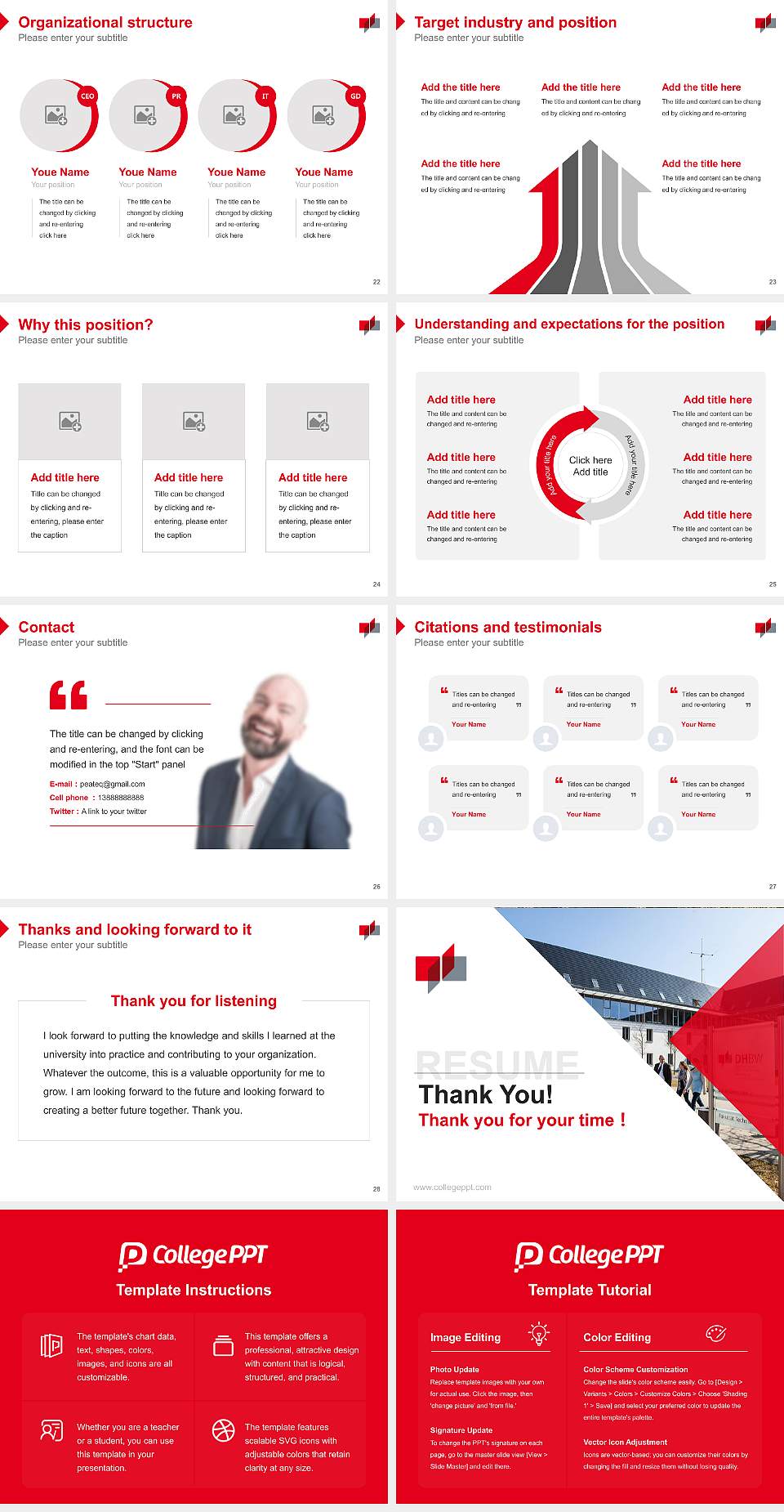 Baden-Württemberg Cooperative State University – Friedrichshafen campus Resume PPT Template4:3 ratio PPT effect preview image4