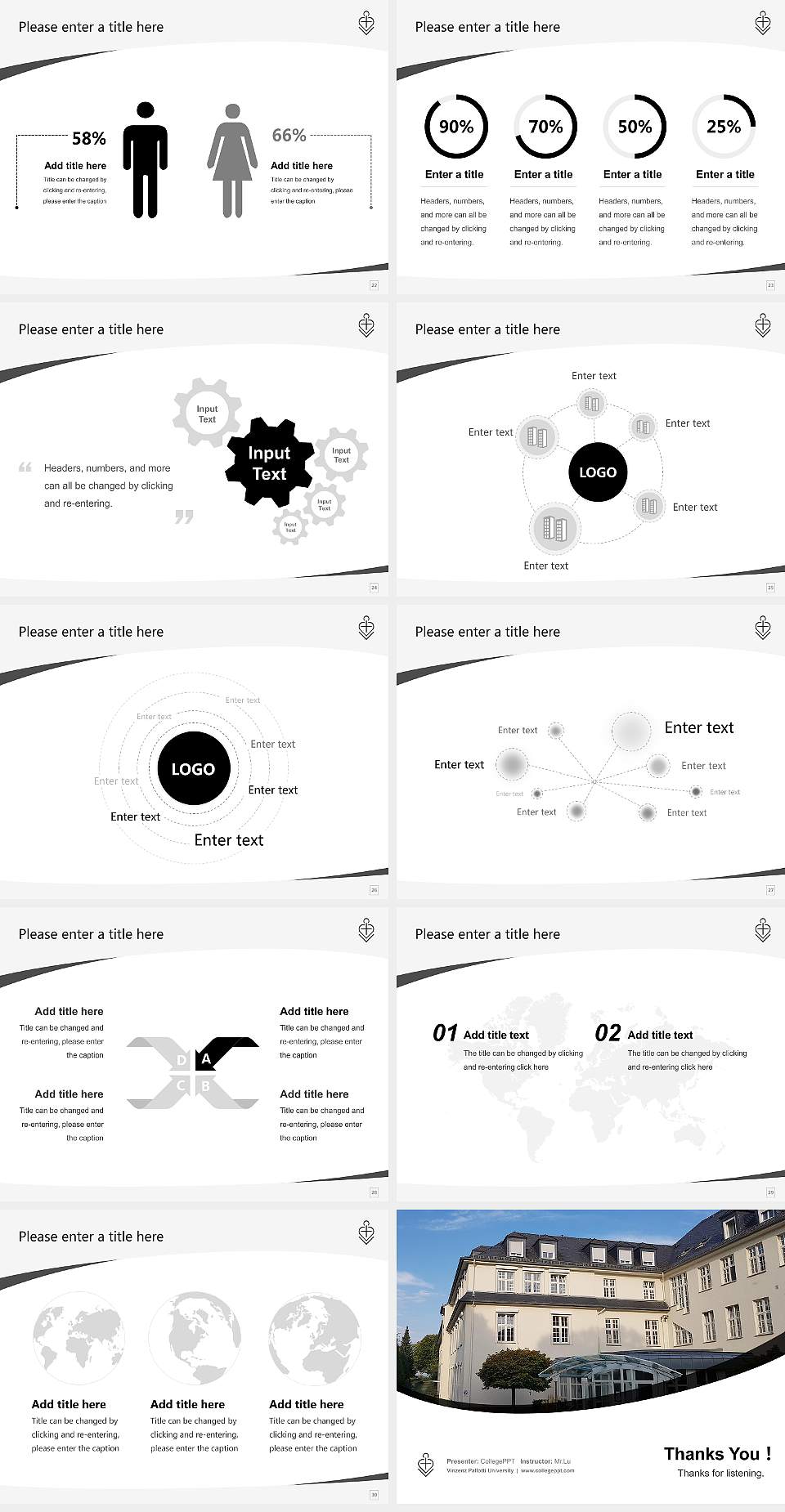 Vinzenz Pallotti University Course/Courseware Creation PPT Template4:3 ratio PPT effect preview image4