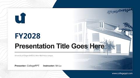 University of Siegen – Artur-Woll-Haus campus Academic Presentation/Research Findings Report PPT Template