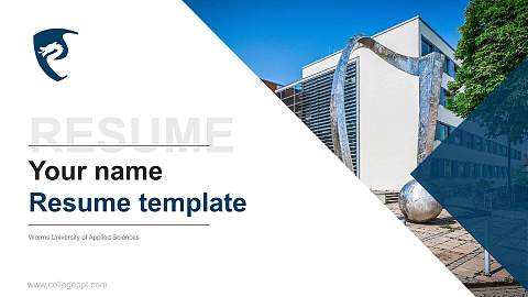 Worms University of Applied Sciences Resume PPT Template