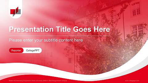 Baden-Württemberg Cooperative State University – Bad Mergentheim campus Lecture Sharing and Networking Event PPT Template