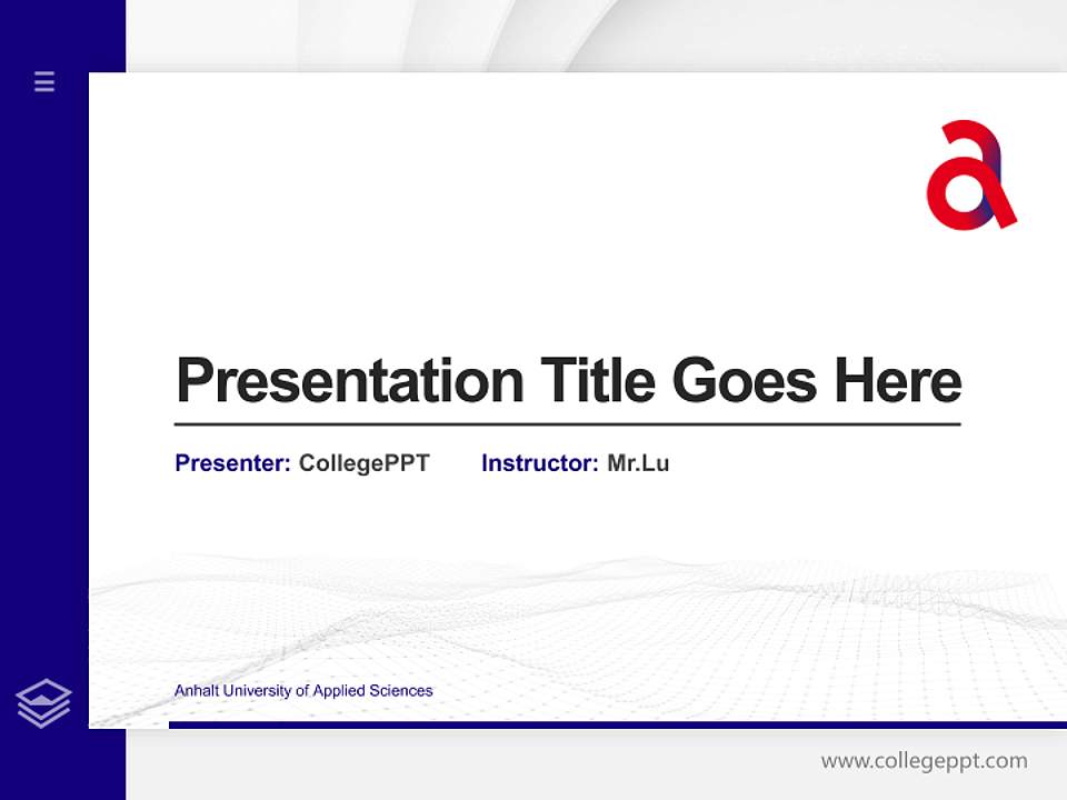 Anhalt University of Applied Sciences Thesis Proposal/Graduation Defense PPT Template4:3 ratio PPT effect preview image5