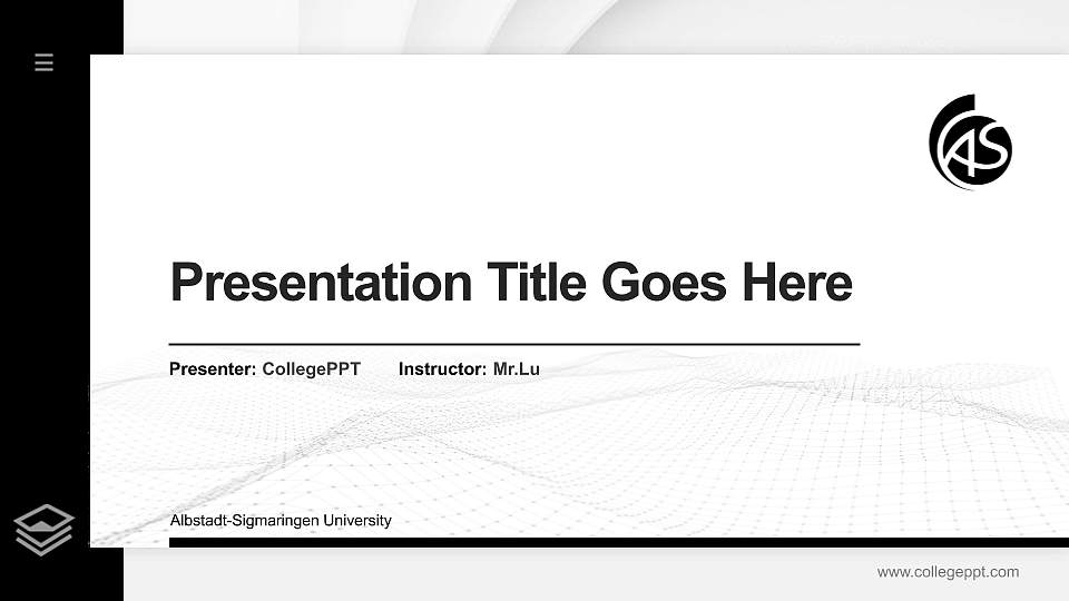 Albstadt-Sigmaringen University Thesis Proposal/Graduation Defense PPT Template16:9 ratio PPT effect preview image