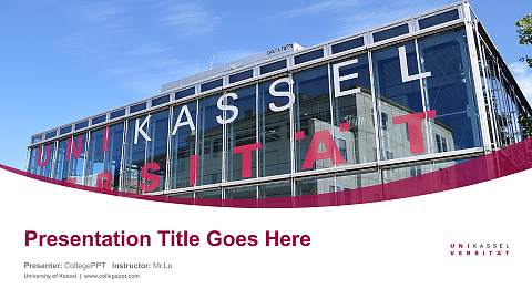 University of Kassel Course/Courseware Creation PPT Template