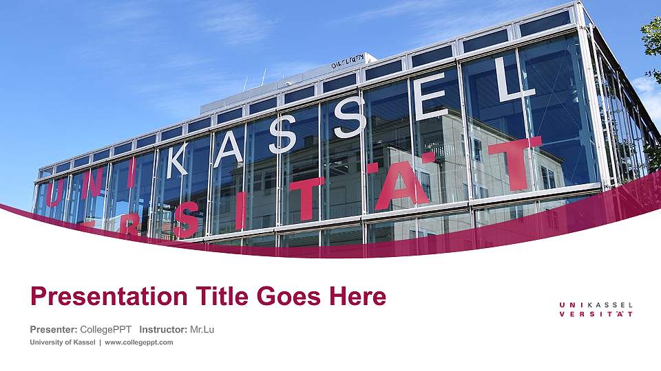 University of Kassel Course/Courseware Creation PPT Template16:9 ratio PPT effect preview image
