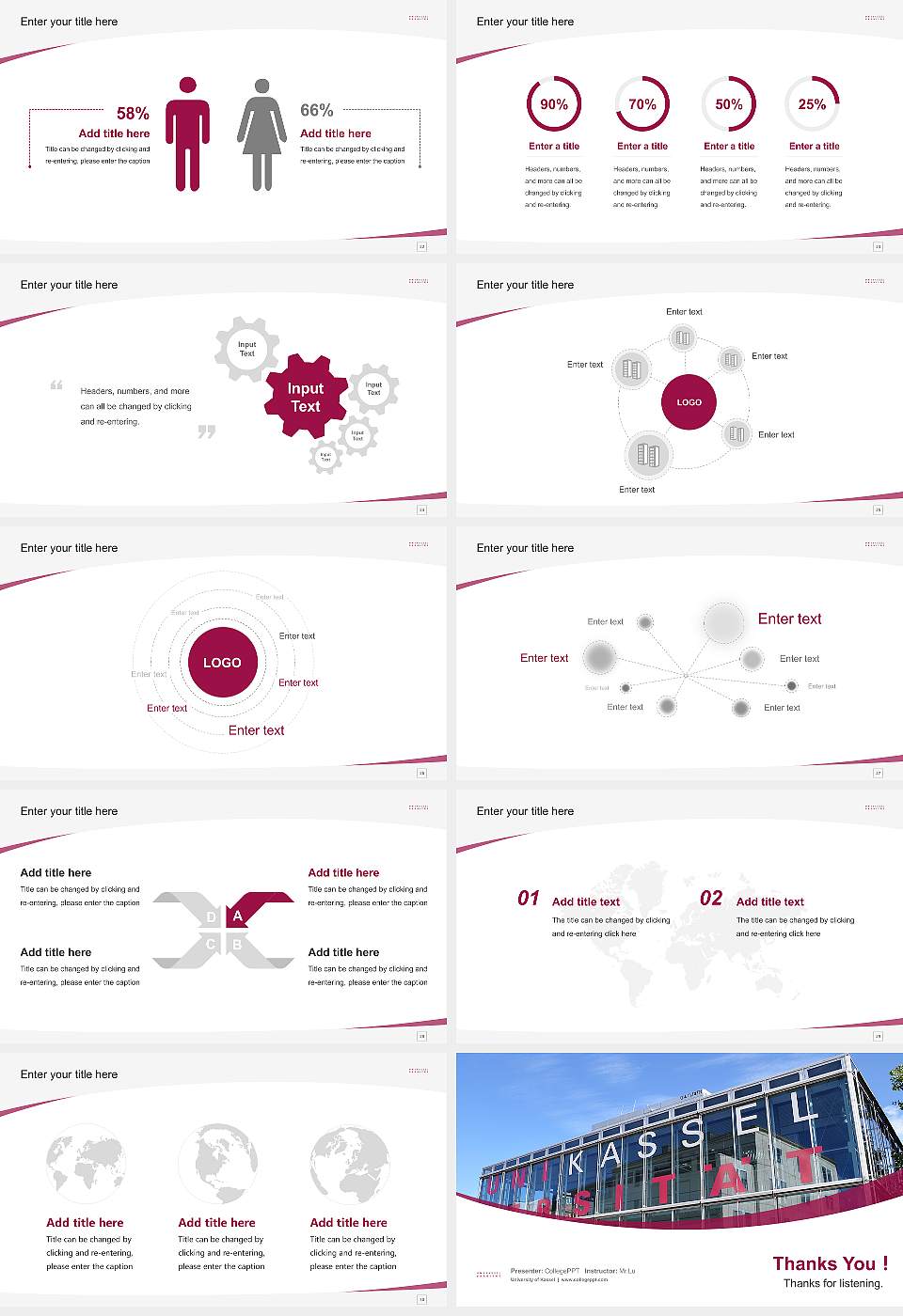 University of Kassel Course/Courseware Creation PPT Template16:9 ratio PPT effect preview image4