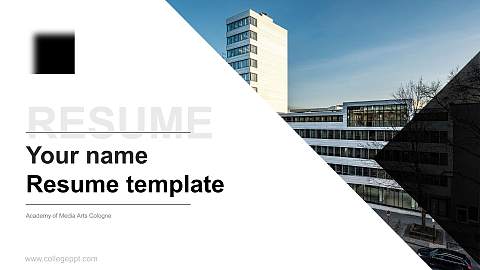 Academy of Media Arts Cologne Resume PPT Template
